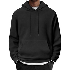COOFANDY Mens Hoodie Long Sleeve Casual Pullover Hooded Sweatshirt Fashion Drawstring Hoodies with Pocket Black XXL - 1 of 4