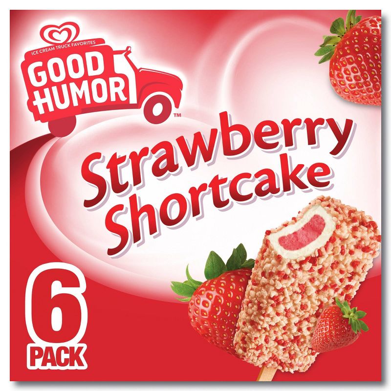Good Humor Strawberry Shortcake Frozen Dessert Bars - 6pk, 1 of 9
