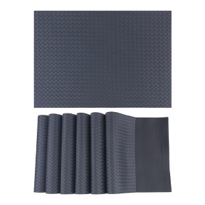 REGALWOVEN Leather Dining Heat Resistant Placemats 17 x 12 Inch 6 Pcs - 1 of 4