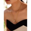 Golden Sphere Pendant Necklace for Women - HTUTWOO™ Bead Chain with Colorful Zircon Accents, Adjustable, for Everyday Wear&occasions - 3 of 4