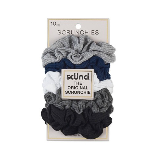 scunci Everyday & Active No Damage Large Interlock Scrunchies - 10pk - image 1 of 3