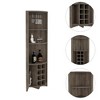 Gulches Wine and Cup Storage Unit 8 Built in Wine Racks 4.4'', 3 Main Shelves and 2 Lateral Shelves, Expandable with Collection Items - 2 of 4