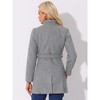 INSPIRE CHIC Women's Classic Stand Collar Long Sleeve Winter Belted Long Coat - 4 of 4