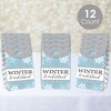 Big Dot of Happiness Winter Wonderland - Snowflake Holiday and Winter Wedding Gift Favor Bags - Party Goodie Boxes - Set of 12 - 2 of 4
