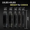 Weight Plates, 2-Inch Rubber Bumper Plates for Lifting - Olympic Weight Plates for Home Gym (160LBS Set: 10LBS/25LBS/45LBS Pairs) Durable Low-Noise - 4 of 4
