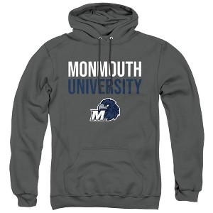 Monmouth University Official Stacked Adult Pull-Over Hoodie, Athletic Heather - 1 of 4