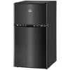 HOMCOM Double Door Mini Fridge with Freezer, 3.2 Cu.Ft Compact Refrigerator with Adjustable Shelf, Adjustable Thermostat and Reversible Door, Black - 4 of 4