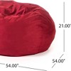 OUTSUPPLY High-Density Shredded Foam Bean Bag Chair with Removable Microsuede Cover, Reading and Bedroom Floor Lounge - 4 of 4