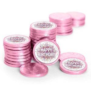 84 Pcs Birthday Candy Party Favors Chocolate Coins By Just Candy - All Colors - 1 of 1