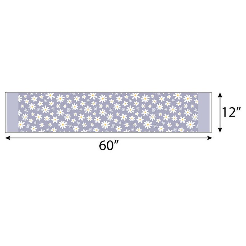 Big Dot of Happiness Purple Daisy Flowers - Petite Floral Party Paper Table Runner - 12 x 60 inches, 4 of 6