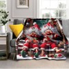 Lomsoe Christmas Gnome & Elf Print Flannel Blanket - All Seasons Soft and Warm Throw Blanket for Bed, Napping, Camping, Travel, Office - 3 of 4