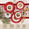 vancasso 16-Piece Santa Claus Red Ceramic Set for 4 - Christmas Themed Plates, Dessert Plates, Soup & Cereal Bowls - 4 of 4