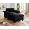 MAYEERTY Spacious L-Shaped Sectional Sofa - Corduroy  Convertible Chaise & Storage - Family-Friendly Design - 3 of 4