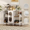 Whizmax Sideboard Buffet Cabinet with Storage, Wooden Storage Cabinet with Glass Doors and Handles, Modern Sideboard Cabinet for Living Room, Hallway - 4 of 4