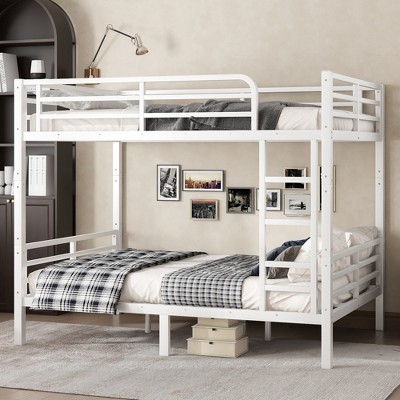 TiramisuBest Metal Full over Full Bunk Bed for Teens and Adults,Space-Saving/Noise Reduced/No Box Spring Needed