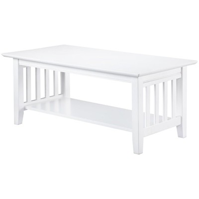 Afi Mission Solid Wood Traditional Coffee Table In White : Target