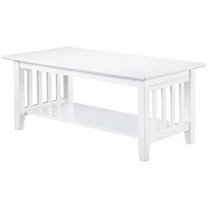 AFI Mission Solid Wood Traditional Coffee Table in White - 1 of 4