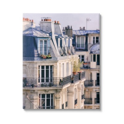 Stupell Industries Parisian Architecture Buildings Gallery Wrapped Canvas Wall Art