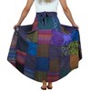 Agan Traders Women's Boho Patch Work Tie Up High Waisted Long Skirt Wrap Cover Up - 3 of 4