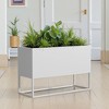 Spassway Metal Planter Box with Drainage Holes Garden Bed for Garden Yard Balcony Planter Pot Plants Vegetables - 3 of 4
