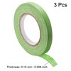 Unique Bargains Strong Adhesion No Sticky Residue DIY Crafts Masking Tapes 21 Yards 3 Pcs - 3 of 4