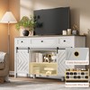 Farmhouse Buffet Cabinet with Storage, Sideboard with 3 Drawer, Reversible Wine Rack and Adjustable Shelf, Coffee Bar for Dining Room, Kitchen - 2 of 4