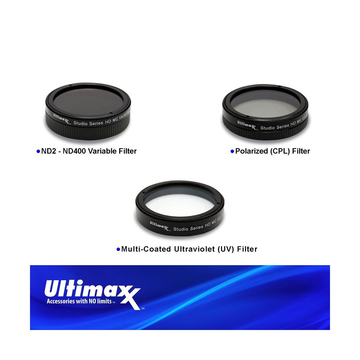 ULTIMAXX DJI INSPIRE 2 X4S FILTER KIT-UV, CPL,V-ND, CLOTH, CASE - thumbnail 2