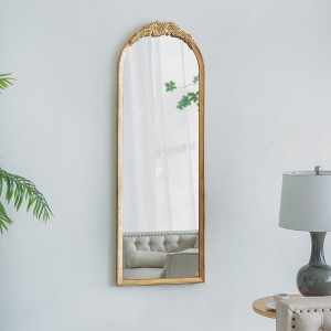 Lomsoe 19"x56" Wood Floor Mirror, Full Body Mirror Dressing Make up Mirror for Bathroom Bedroom Living Room - 1 of 1