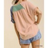 Women's Color Block Cotton Gauze Top, - umgee - 4 of 4