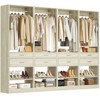 Besiost 25-In Closet Organizer with Wood Drawers and Shoe Rack, Freestanding Closet System with Hanging Rods - - 2 of 4