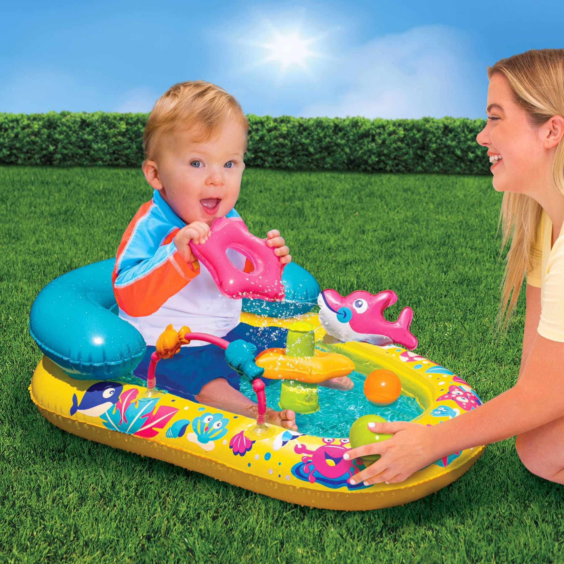 Banzai Splash Discovery Activity Center: Baby Float & Water Toys