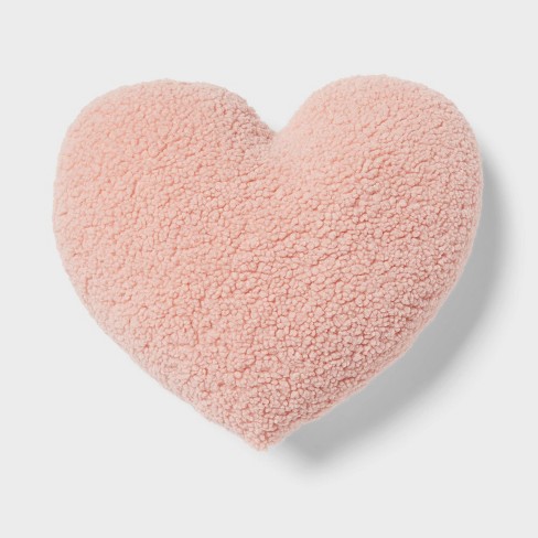 Pink shop heart pillow