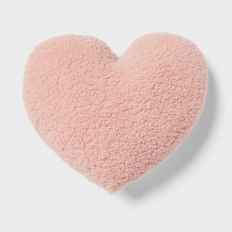 Heart Boucle Kids' Decorative Pillow - Pillowfort™, 1 of 12