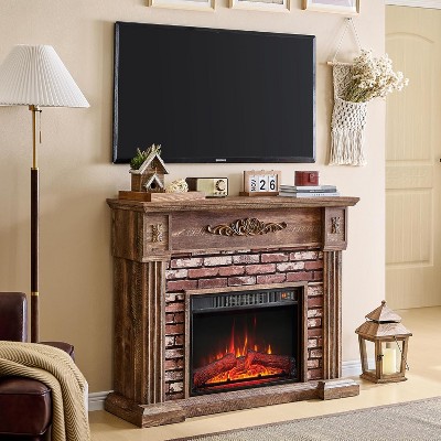 Sincido 43" TV Stand wth Electric Fireplac, Remote Control, Adjustable Flame Level for Living Room