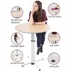 Multifunctional Round Table with Pneumatic Height Adjustment – White – Stand Steady - image 4 of 4