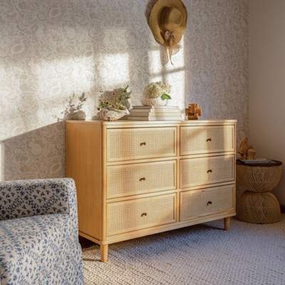 Honey Cane 6-Drawer Dresser with Soft Close Ball Bearing Glides