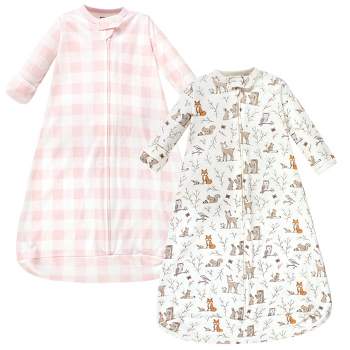 Hudson Baby Infant Girl Cotton Long-Sleeve Wearable Sleeping Bag, Sack, Blanket, Enchanted Forest
