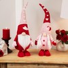 Northlight Gnomes with Knitted Hats Valentine's Day Decoration  - 23" - Set of 2 - 2 of 4