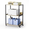 Karl Home 3-Tier Printer Stand P2 Particleboard Oak Color Combo A+B 15.7x12x25.6 Inches - 4 of 4