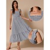INSPIRE CHIC Women's Sleeveless Square Neck Tiered Hem Smocked Maxi Dress - 2 of 4