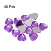 Unique Bargains Craft Embellishments Acrylic Heart Rhinestone Flat Back Gems 40 Pcs - 3 of 4