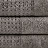 6Pcs 100% Cotton Solid Color Bath Towel Set, Anti-Microbial Certified Waffle Jacquard Quick Dry Bath Towel - 3 of 4