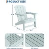 Outdoor Adirondack Chair - HDPE, with Wide Armrests & Slatted Back, All-Weather for Patio & Pool, Ergonomic Backrest - 2 of 4