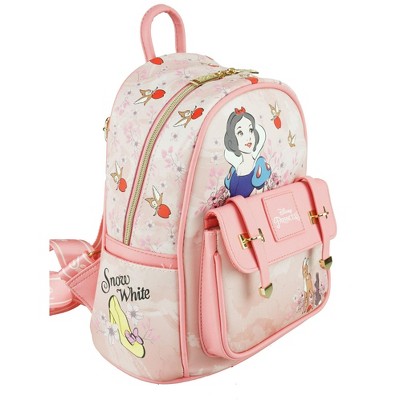 LOUNGEFLY DISNEY PRINCESS BOOKS AOP FAUX LEATHER MINI BACKPACK