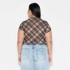 Women's Printed Cap Sleeve Ruff-Collar Blouse - Wild Fable™ - 3 of 4