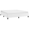 Bed Frame White Faux leather, plywood, engineered wood King - 4 of 4