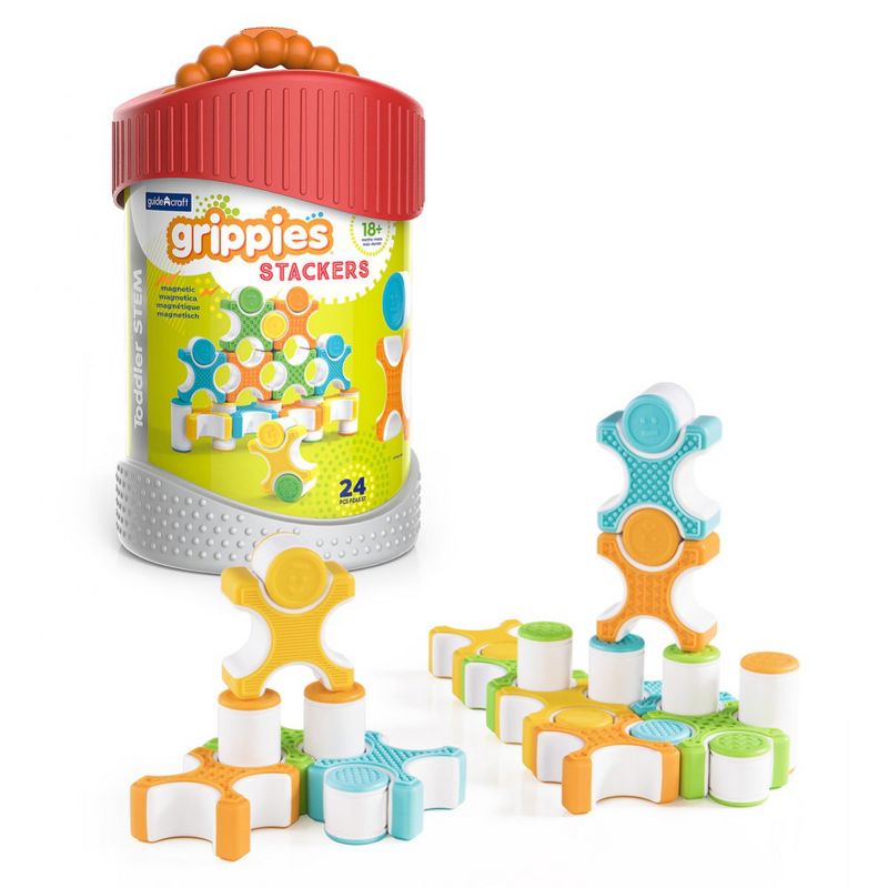 Guidecraft Grippies Stackers  - 24 Pieces, 1 of 7