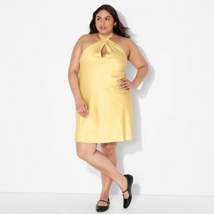 Women's Satin Twist Mini Slip Dress - Wild Fable™ - 1 of 3