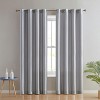 HLC.ME Jefferson Faux Silk Semi Sheer Light Filtering Microfiber Lined Grommet Lightweight Window Curtains, 2 Panels - 3 of 4