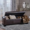 CAVINAS Rectangle Storage Ottoman Bench, Tufted Bonded Leather Ottoman Bench with Storage Space, Ottoman Foot Rest for the Living Room, Entryway - 2 of 4